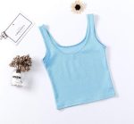 SweatyRocks Women's Sleeveless Casual Ribbed Knit Shirt Basic Crop Tank Top - Image 6